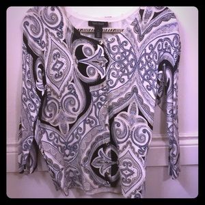 Paisley cardigan.